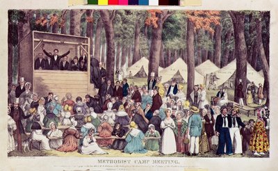 Methodist Camp Meeting, engraved by Henry R. Robinson, 1836 by Edward Williams Clay